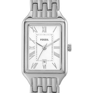 Fossil Women's Racquel Quartz Rectangular Watch with Stainless Steel strap